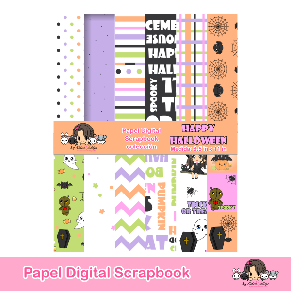 Papel Digital Scrapbook «HAPPYHALLOWEEN»